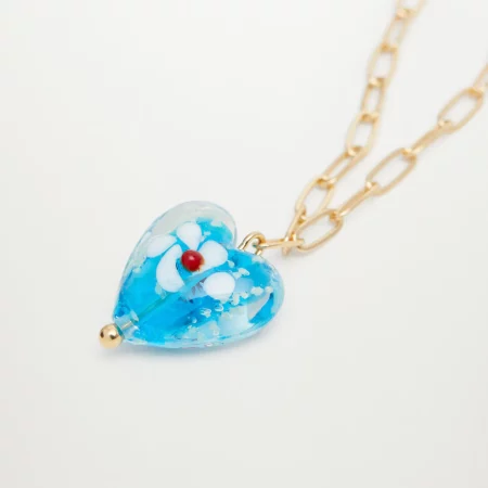 blue heart necklace