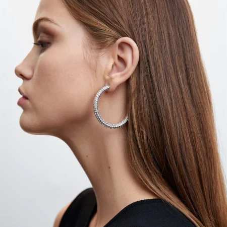 Mesh flower earrings